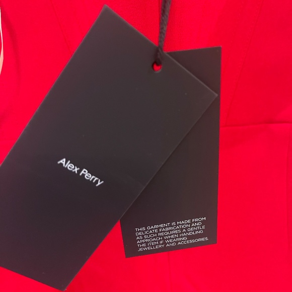 Alex Perry Caine Red Stretch Crepe Corset Mini Dress AU12/US8 - Picture 6 of 9